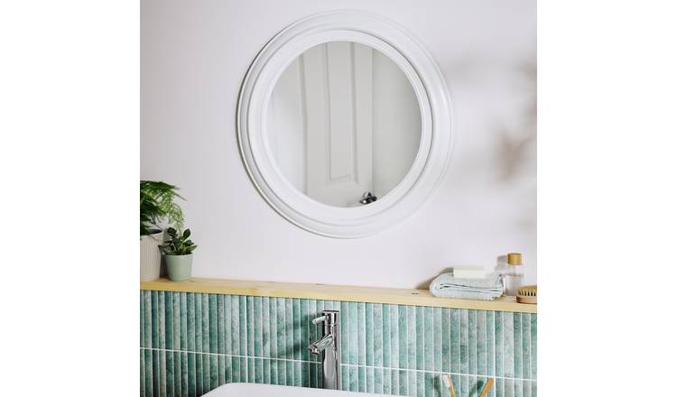 Argos Home White Round Bathroom Wall Mirror - 42x42cm