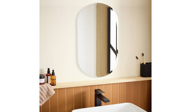 Argos Home Oval Bathroom Wall Mirror - 60x30cm