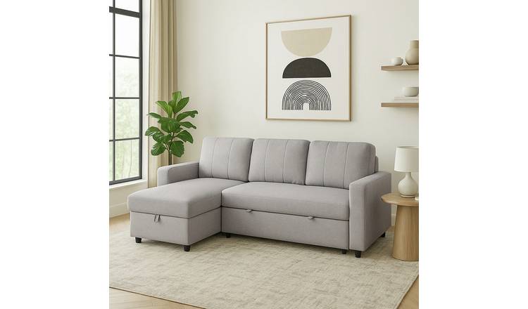 Aspire Nexis Left Hand Storage Chaise Sofa Bed- Grey