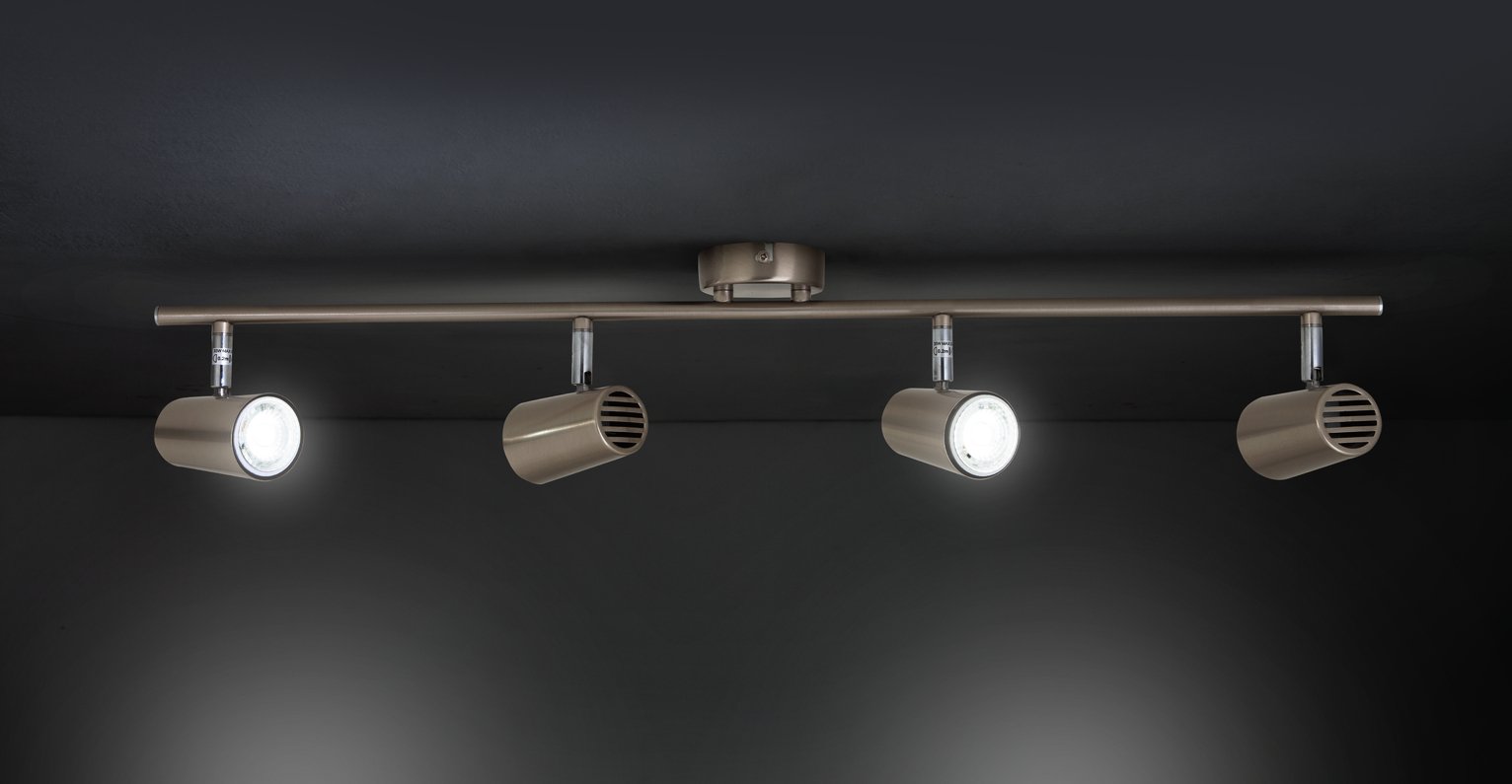 Argos Home Brushed Chrome 4 Light Spotlight Bar Review