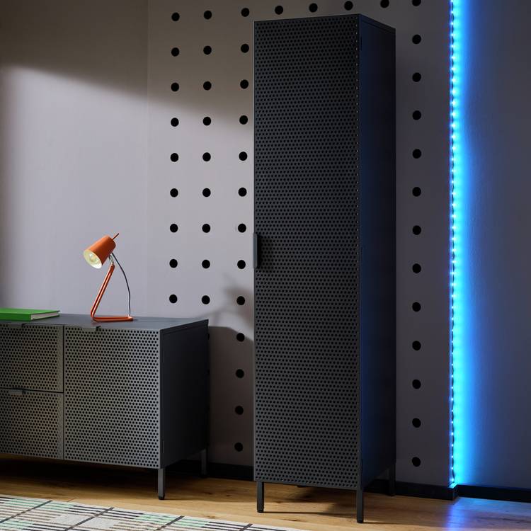 Habitat Landan 1 Door Tall Boy - Anthracite 0