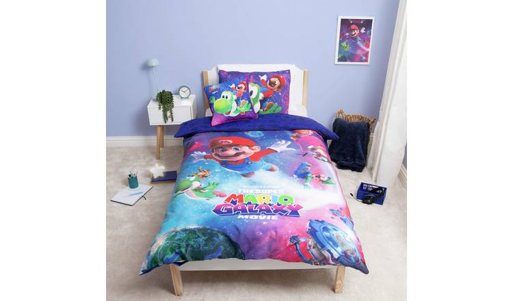 The Super Mario Bros Movie 2 Kids Blue Bedding Set - Single