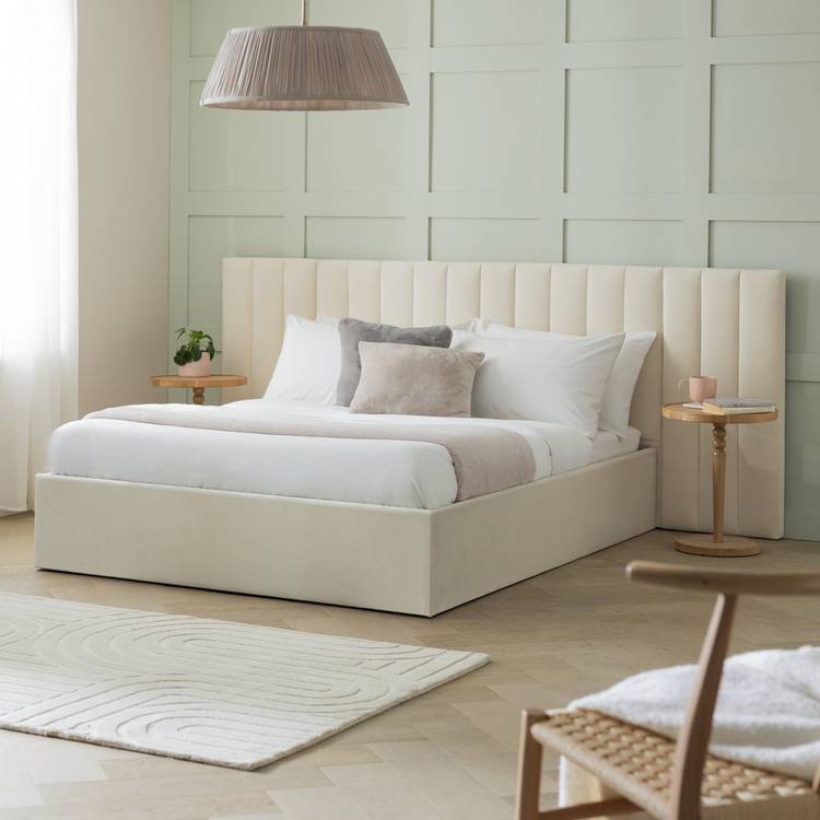 Argos Home Pandora Hotel Double End Lift Ottoman Bed - Cream 0