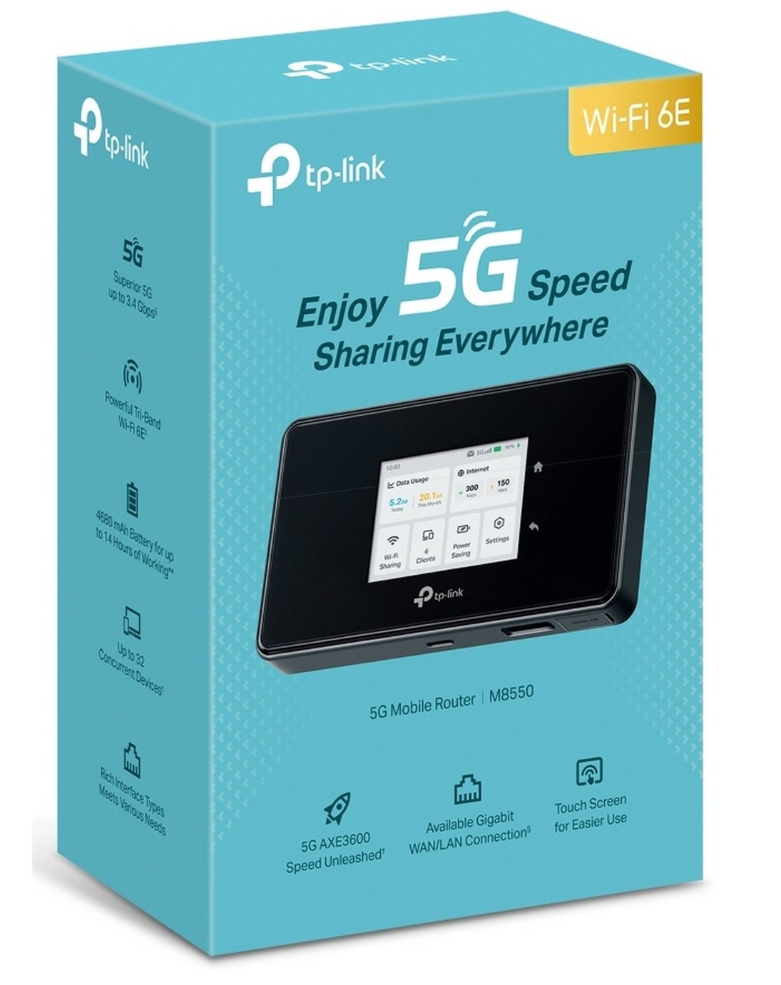 彡新品彡TP-Link モバイルWi-Fi ルーター AXE3600 M8550 Buy TP-Link M8550 5G AXE3600 Touchscreen Mobile Wi-Fi Hotspot