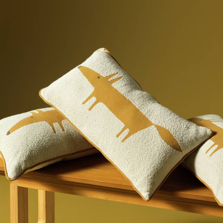Habitat x Scion Mr Fox Boucle Cushion Cream - 30x60cm 0