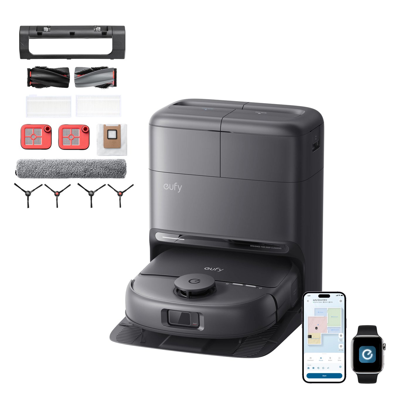 Eufy Omni C28A Robot Vacuum & Mop with Accessory Kit