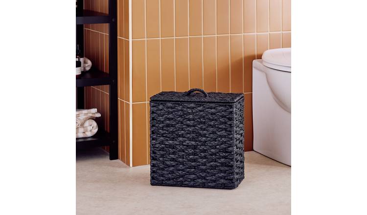 Argos Home Woven Toilet Roll Holder Storage Unit - Black