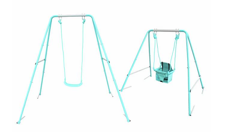 Chad Valley 2 In 1 Kids Garden Swing - Green
