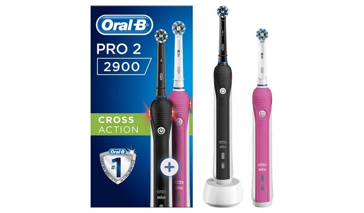 ethisch Arab nationalisme Buy Oral-B Pro 2900 Cross Action Electric Toothbrush - Duo Pack | Electric  toothbrushes | Argos