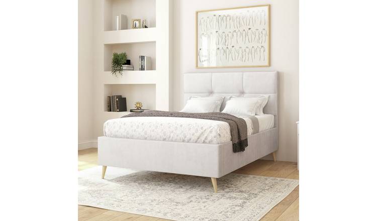 Aspire Caine Small Double Bed Frame - Light Silver