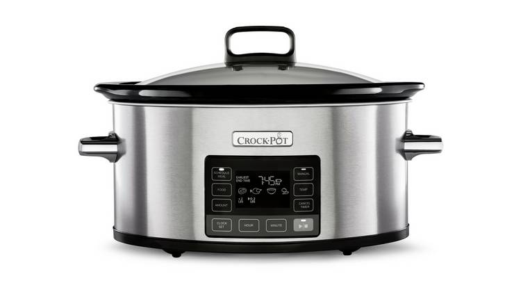 Crockpot 5.6L Time Select Slow Cooker - Stainless Steel