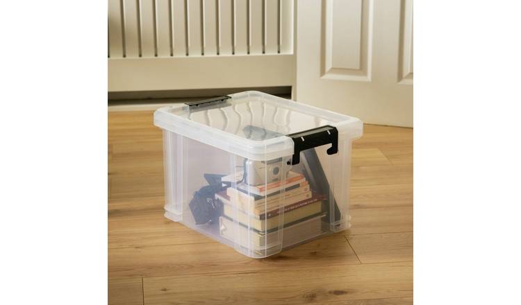 Strata Stackmaster 35L Plastic Storage Box - Black