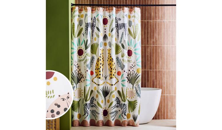 Habitat Global Animal Antibacterial Shower Curtain