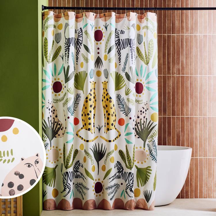 Habitat Global Animal Antibacterial Shower Curtain 0