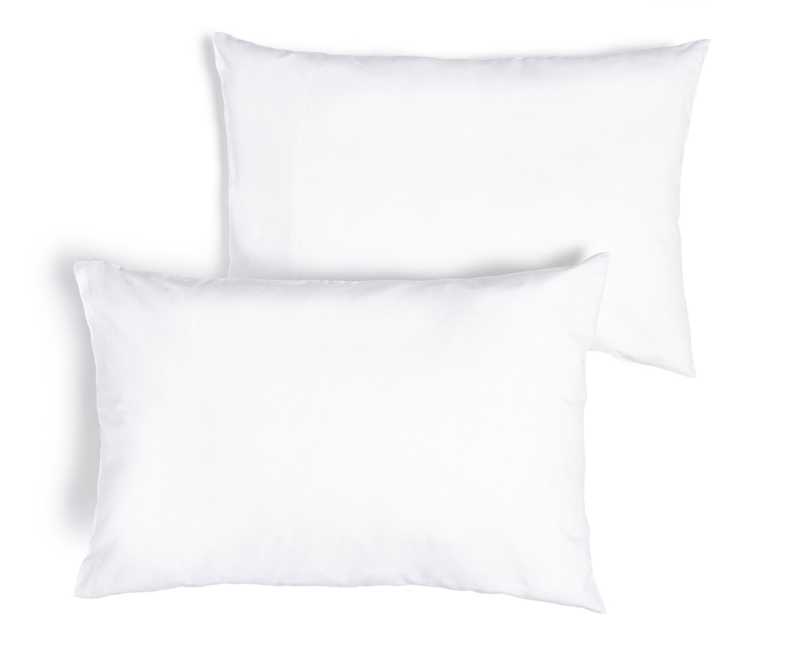 Argos Home Brushed Cotton Standard Pillowcase Pair - White
