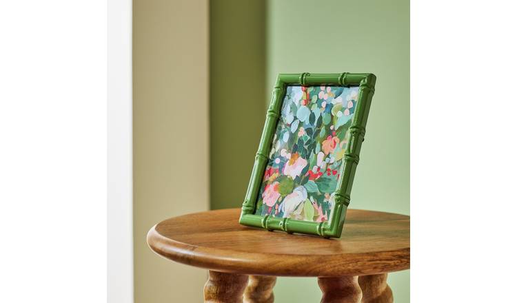 Habitat Bamboo Effect Green Picture Frame - 4x6"