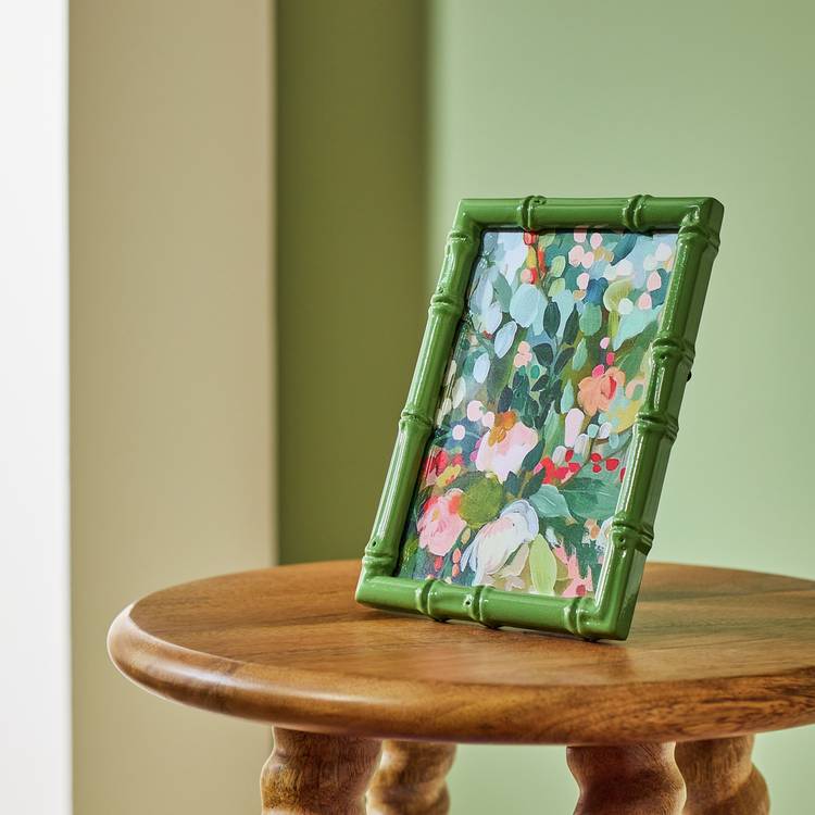 Habitat Bamboo Effect Green Picture Frame - 4x6" 0