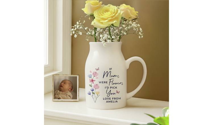 Personalised Message Small Ceramic Jug Vase