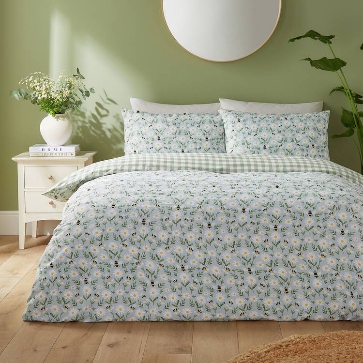 Silentnight Daisy Bee Blue Bedding Set - Single 0
