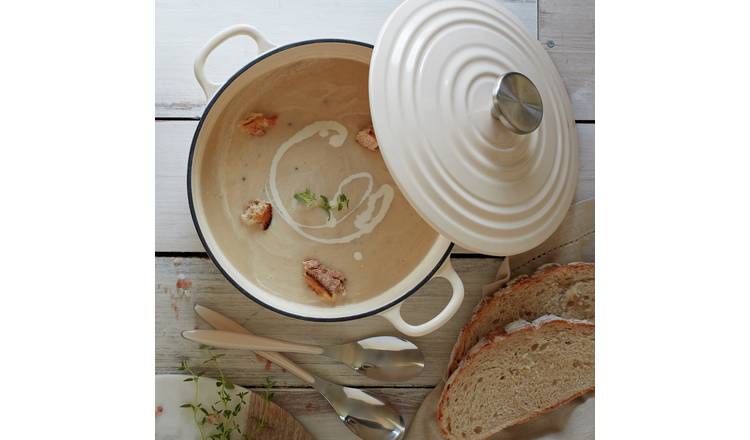 Habitat 3.3 Litre Cast Iron Casserole Dish - Cream