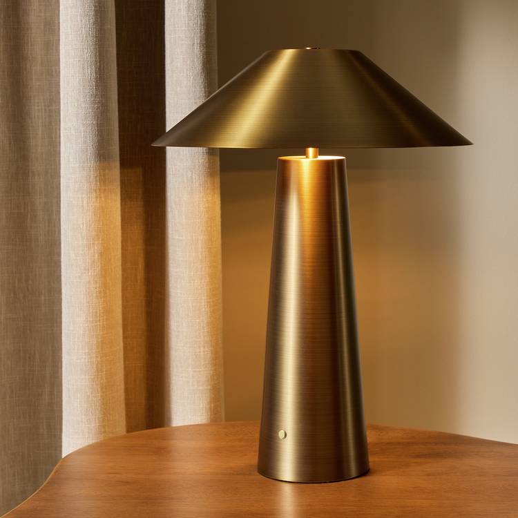 Habitat Darley Metal Table Lamp - Brass 0