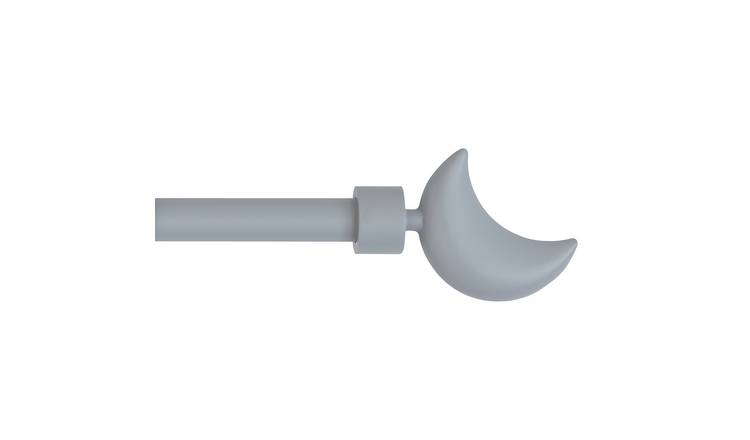 Argos Home Grey Extendable Curtain Pole - 120cm - 210cm