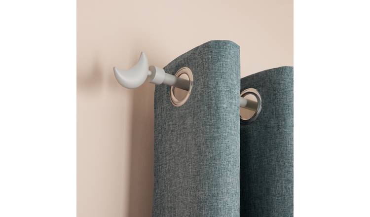 Buy Argos Home Moon 120-210cm Extendable Curtain Pole - Grey | Curtain ...