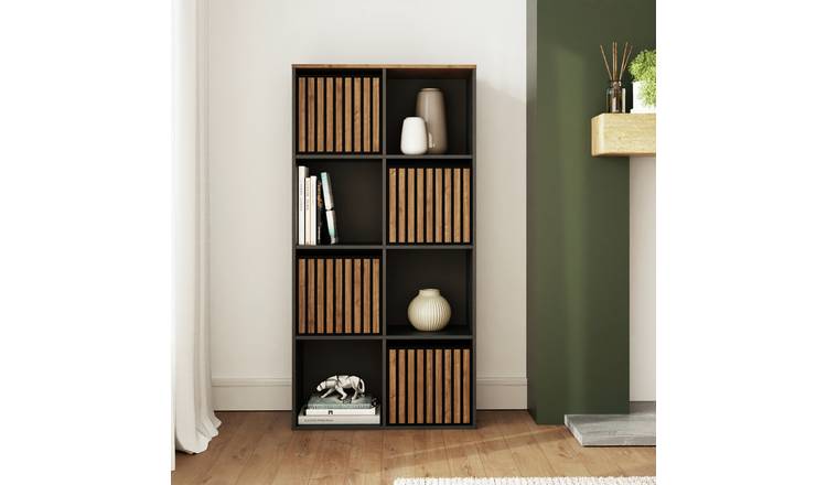 GFW Kube 8 Cube Storage Unit - Black & Walnut