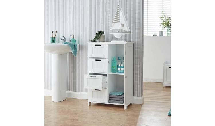 GFW Colonial 1 Door 4 Drawer Multi Unit - White