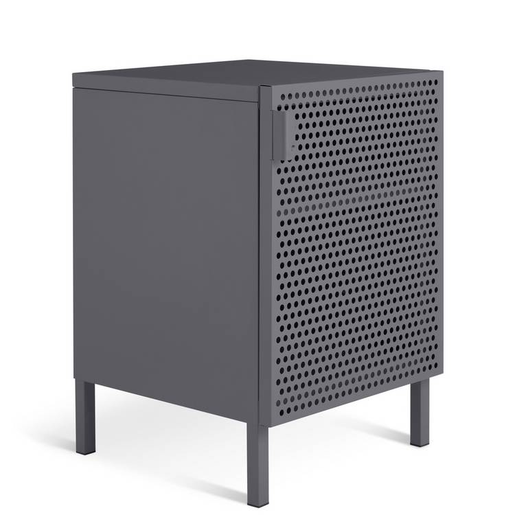 Habitat Landan 1 Door Bedside Table - Anthracite 0