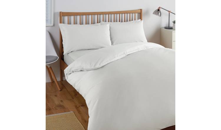 Habitat Cool Cotton Lyocell White Bedding Set - Superking