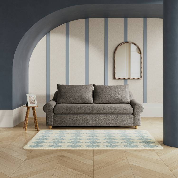 Habitat Whitby Fabric 3 Seater Sofa - Charcoal - Ash Leg 0