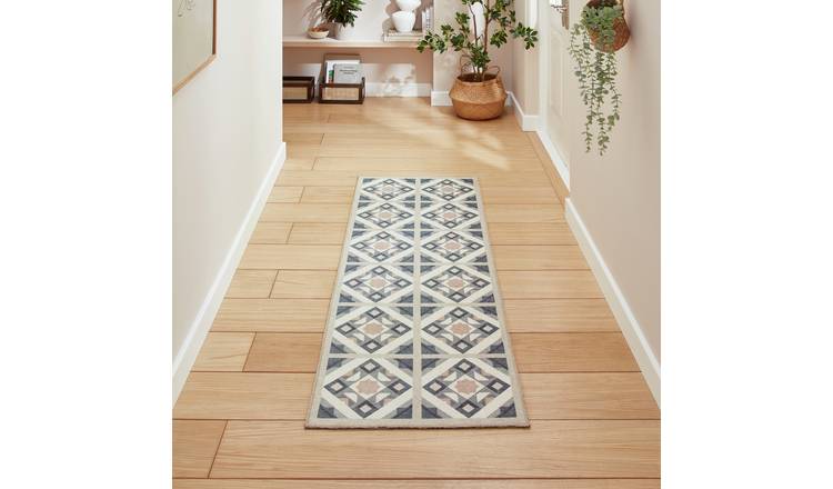 Think Rugs Victoria Dark Grey  Runner - 76x150cm