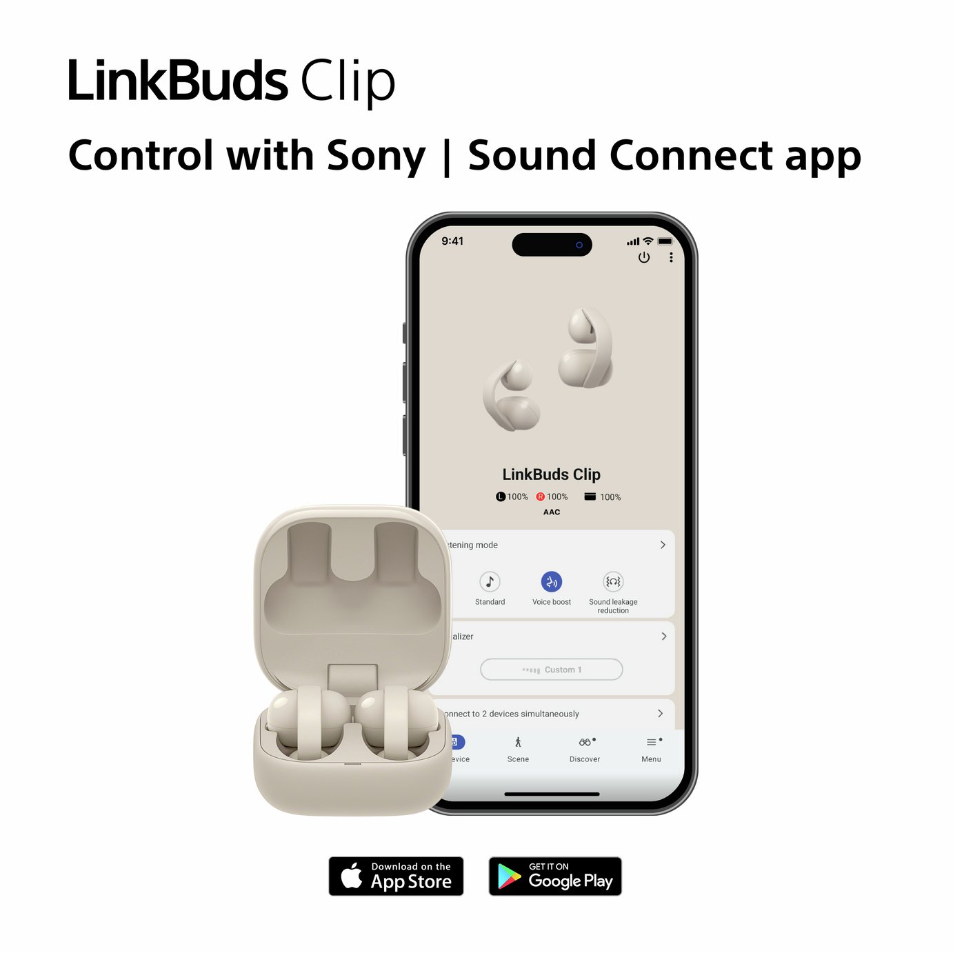 Buy Sony LinkBuds Clip Open-Ear True Wireless Earbuds - Black