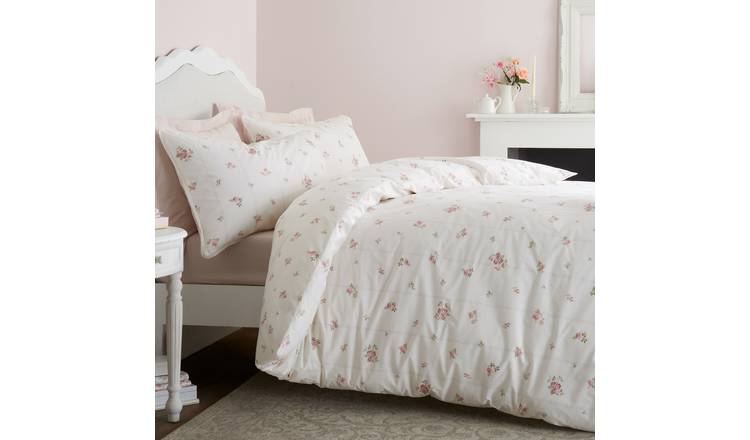 Bianca Cotton 200 TC Vintage Rosebud Bedding Set - Superking