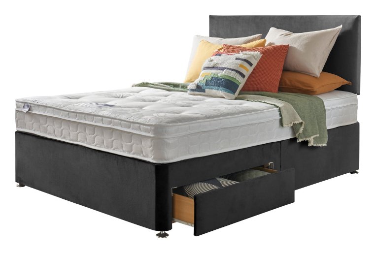 Silentnight Travis Ortho 2 Drw Charcoal Divan Bed Review