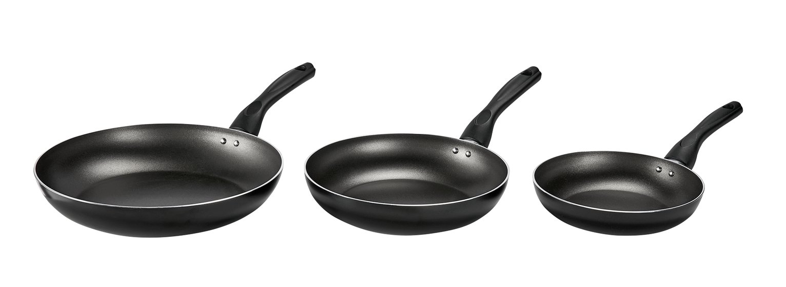 Argos Home 3 Piece Teflon Frying Pan Set