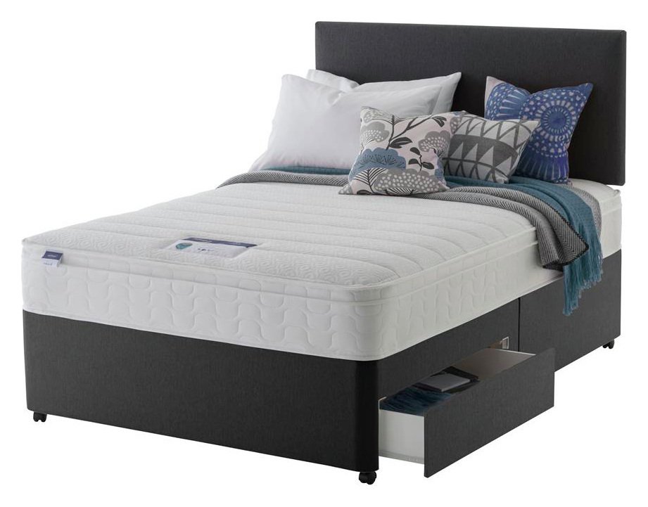 Silentnight Travis Memory 2Drw Charcoal Divan Bed Review