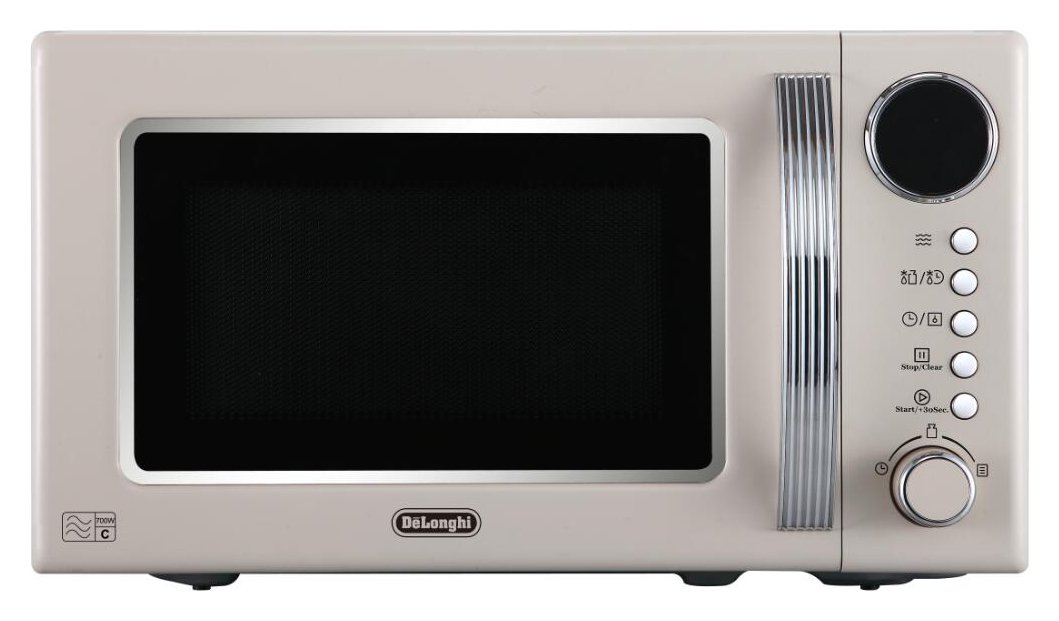 De Longhi Vintage 700W Standard Microwave Cream 7920815