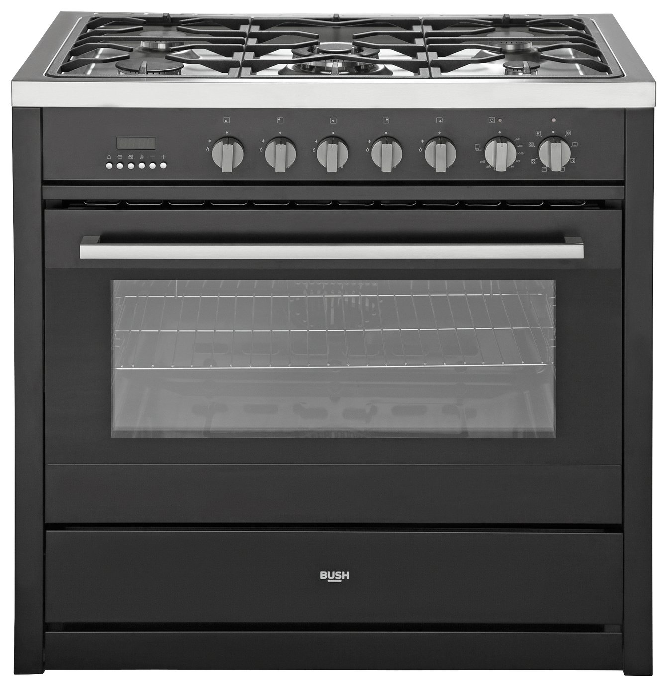 Bush BRCNB90SPBK 90cm Dual Fuel Range Cooker - Black