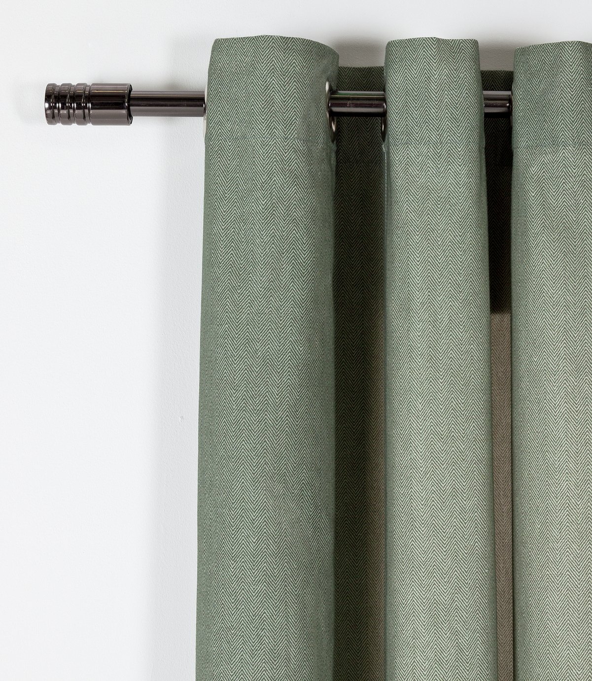 Argos Home Twill Lined Eyelet Curtains - 117x183cm - Green