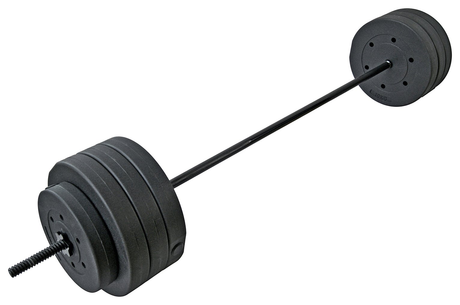 Men's Health Spin Lock Vinyl Barbell Set - 75kg