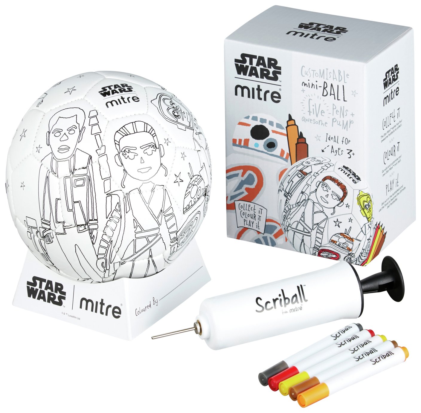 Mitre Star Wars Scriball BB8 Mini Football