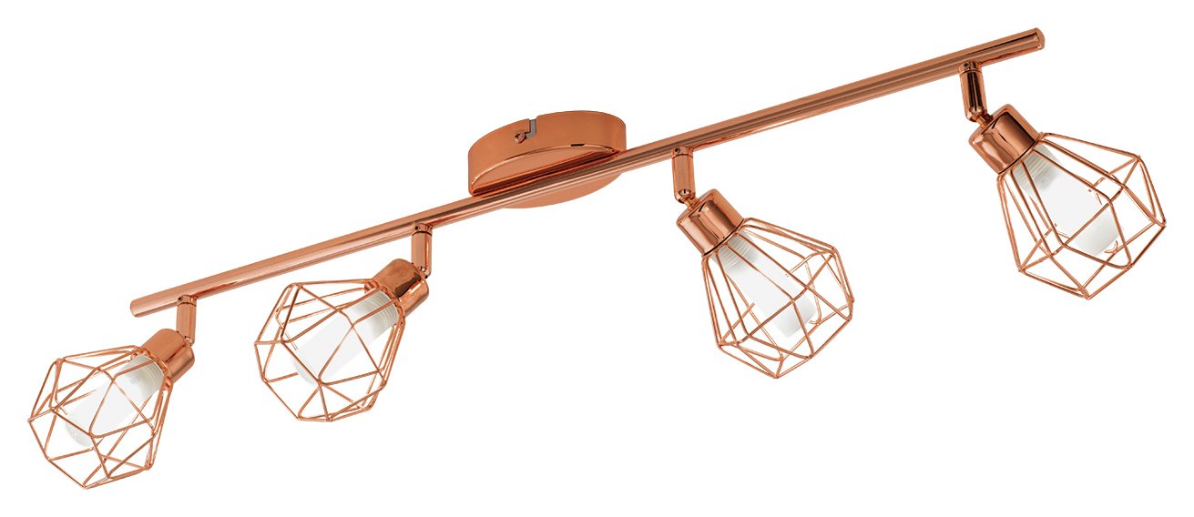 Eglo Zapata 4 Light Spotlight Bar - Copper