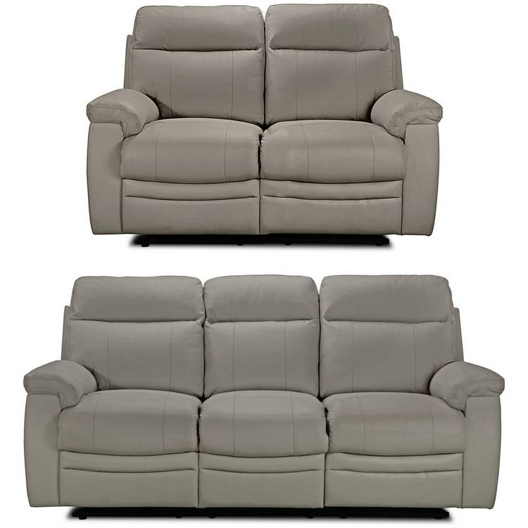 Argos Home Paolo 2 & 3 Seater Manual Recliner Sofas - Grey 0