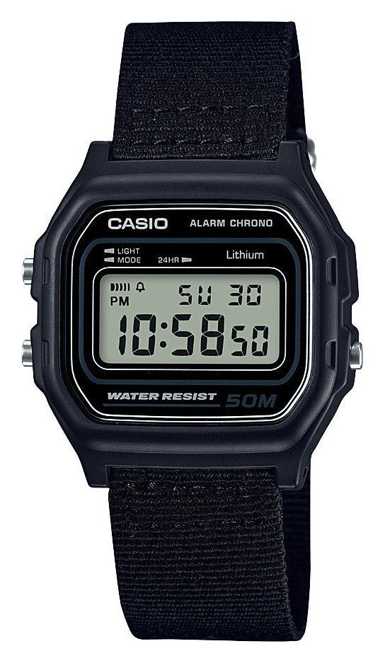 Casio Men's Black Canvas Strap Digital 