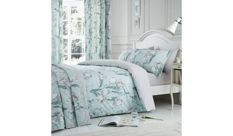 Buy Dreams N Drapes Tulip Duck Egg Bedding Set Double Duvet