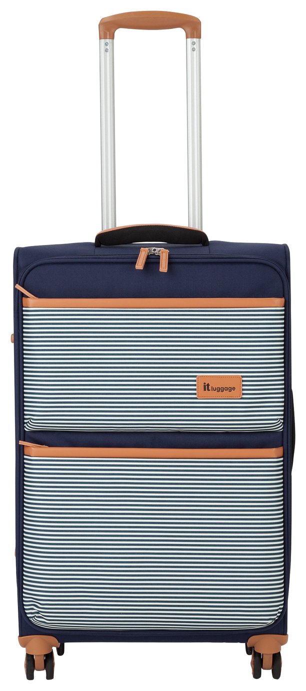 IT Luggage Soft 4 Wheel Medium Lightweight Case - Nautical