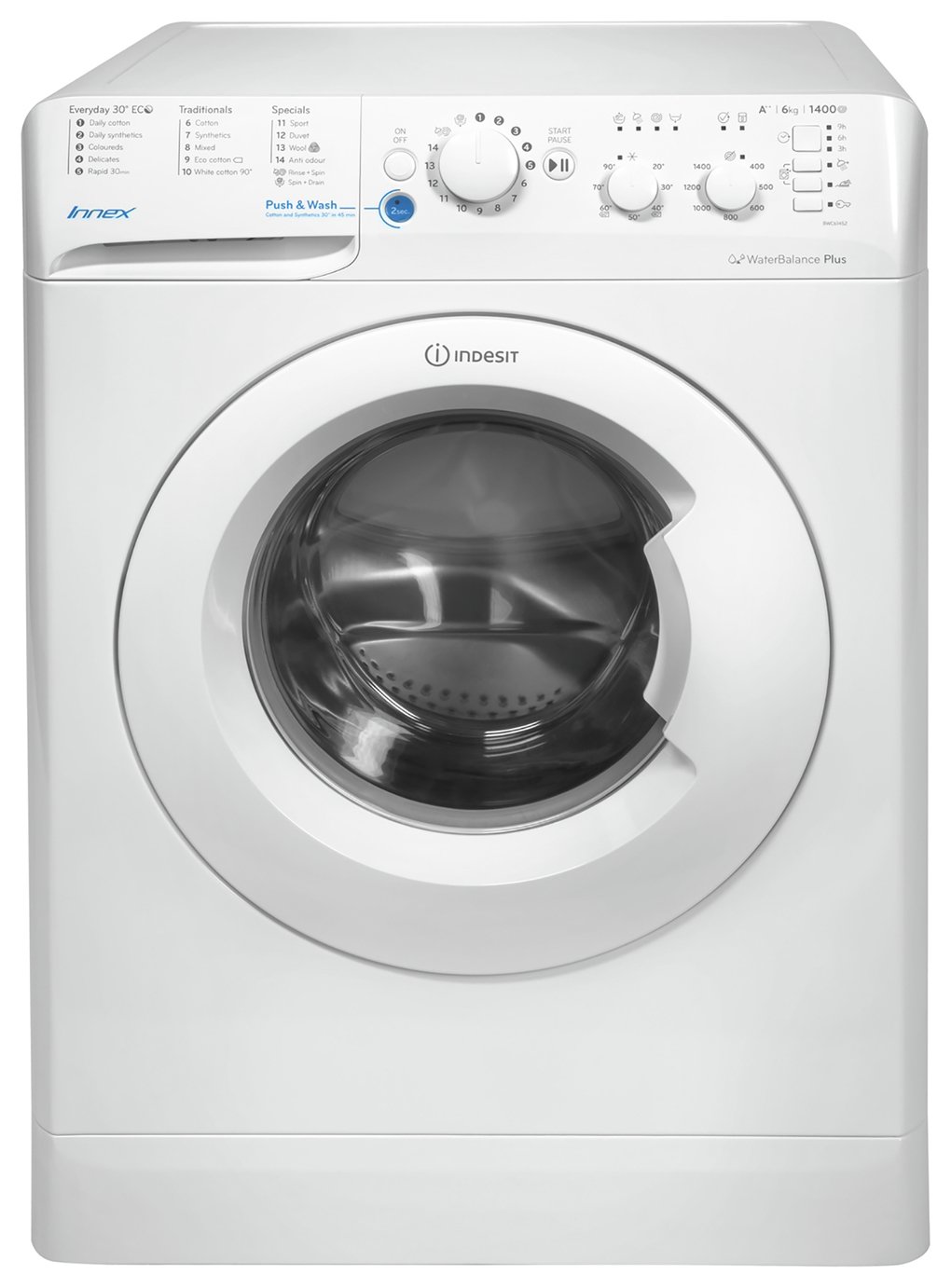 Indesit BWC61452W 6KG 1400 Spin Washing Machine - White