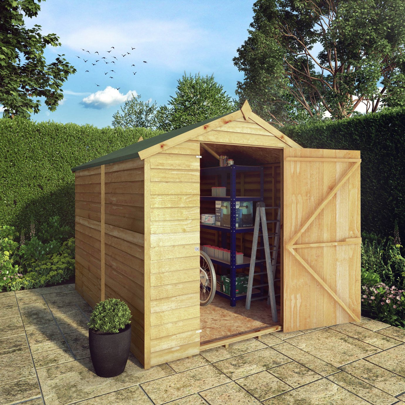 Mercia Wooden 8 x 6ft Overlap Windowless Shed Review